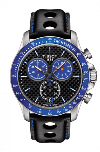 Tissot V8 Quartz Chronograph Stainless Steel / Carbon / Strap / Alpine